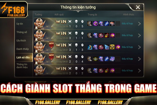Cách giành slot thắng trong game