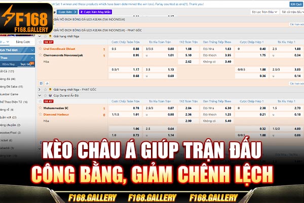 Kèo châu Á giúp trận đấu công bằng, giảm chênh lệch