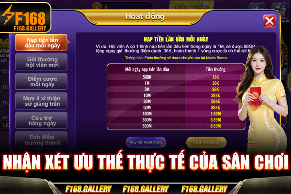 Nhận xét ưu thế thực tế của sân chơi Nhận xét ưu thế thực tế của sân chơi